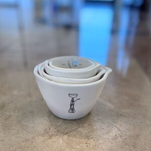 Rae Dunn Icon Ceramic Mixing Bowl Set - White